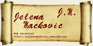 Jelena Mačković vizit kartica